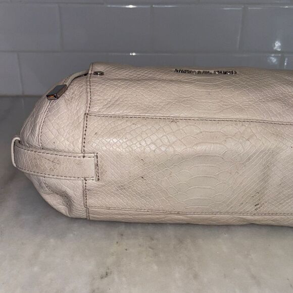 Michael Kors Bag Purse Handbag Leather Snakeskin Embossed Crossbody Shoulder Bag - Picture 9 of 14